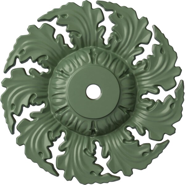 Ekena Millwork Needham Ceiling Medallion (Fits Canopies up to 4 1/4"), 14 5/8"OD x 2 1/4"P, Athenian Green CM14NEAGF - main